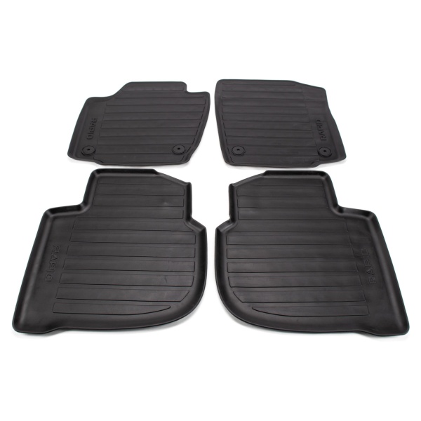 Set Covorase Auto Cauciuc Fata + Spate Oe Skoda Rapid 2012→ 5JB061550